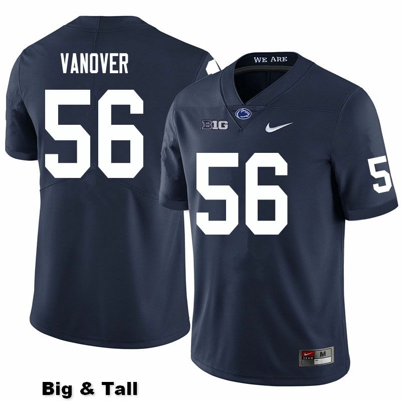 NCAA Nike Men's Penn State Nittany Lions Amin Vanover #56 College Football Authentic Big & Tall Navy Stitched Jersey DMZ1798LU